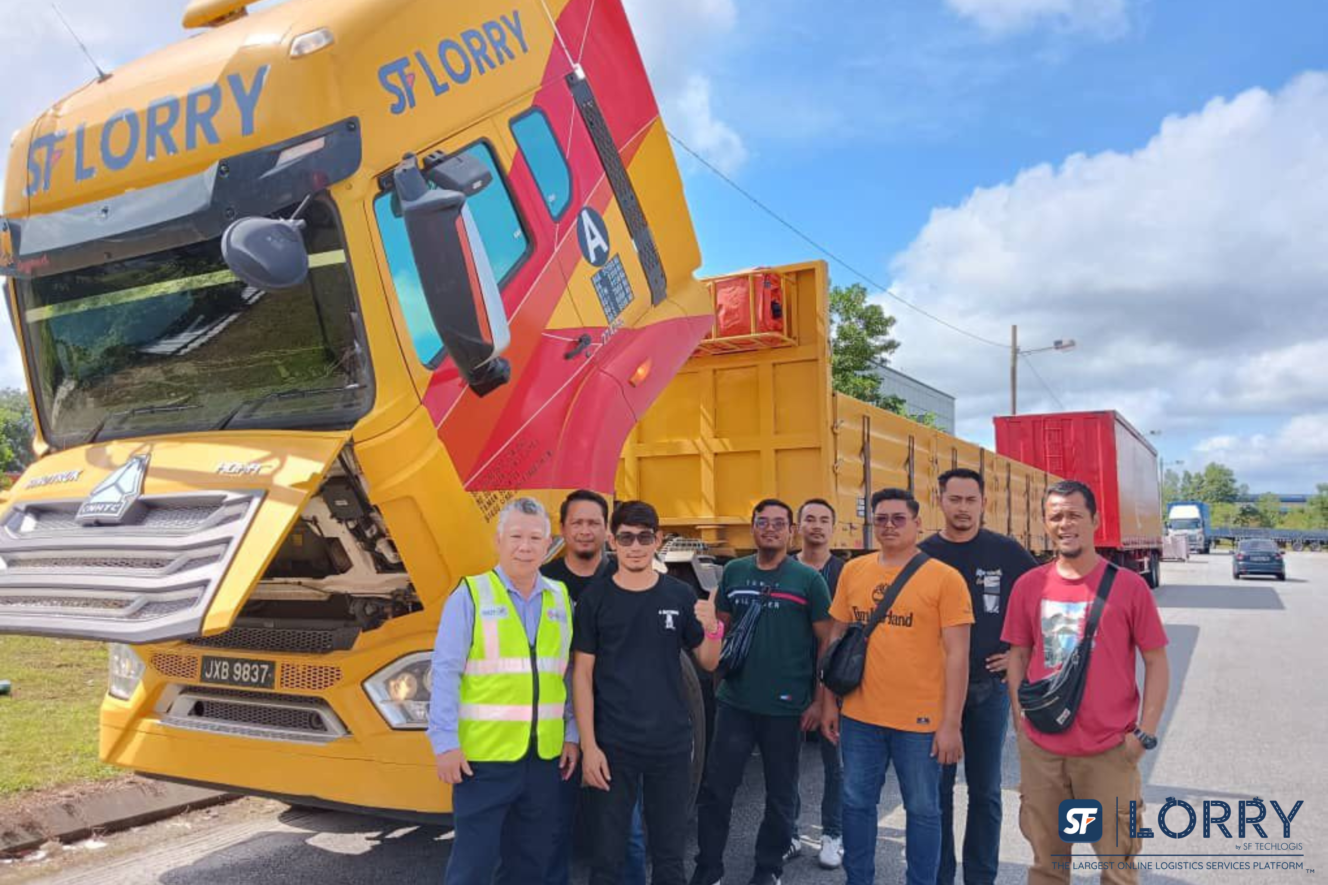 SF Lorry drivers participating in internal truck driver training session at company headquarters