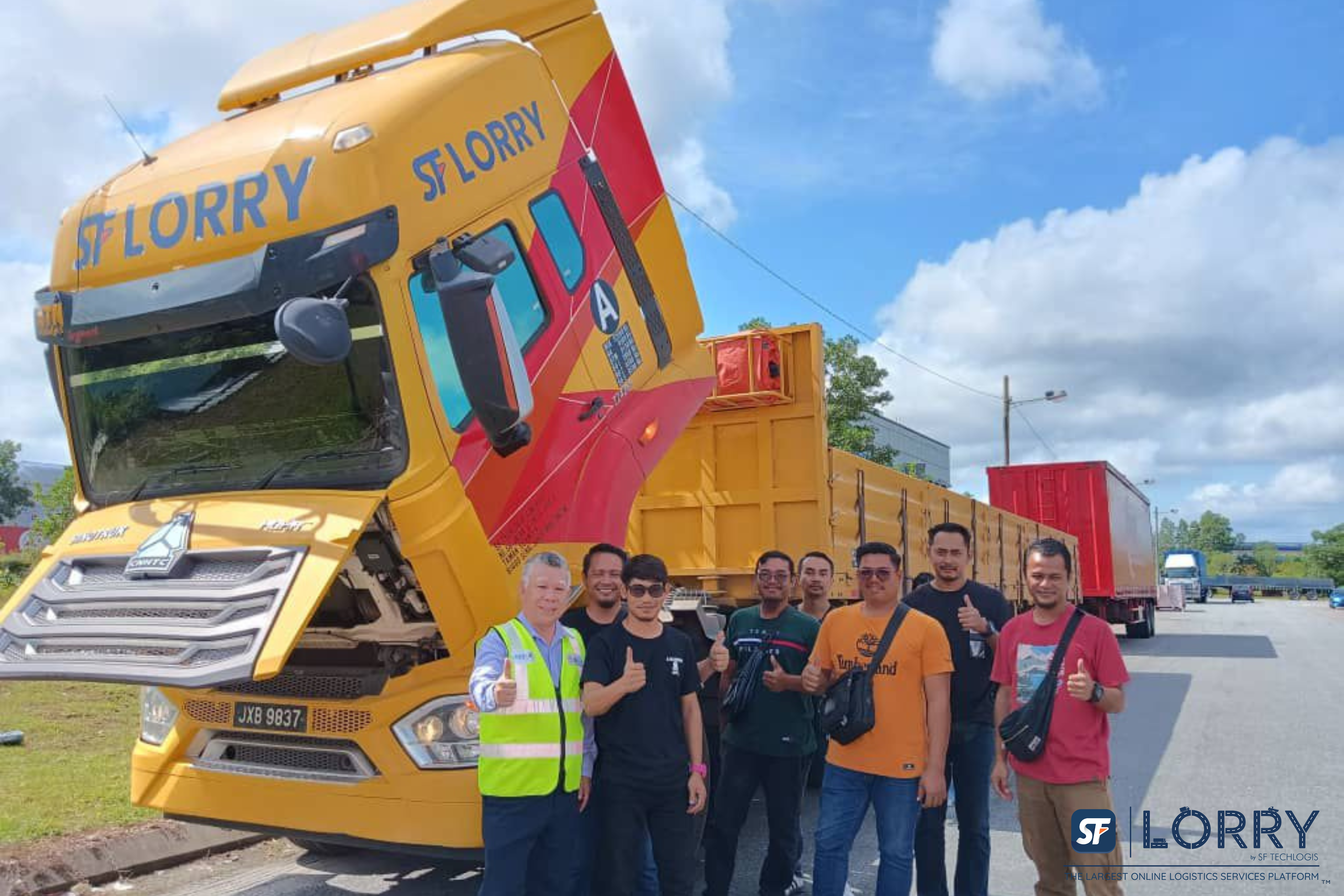 SF Lorry drivers participating in internal truck driver training session at company headquarters