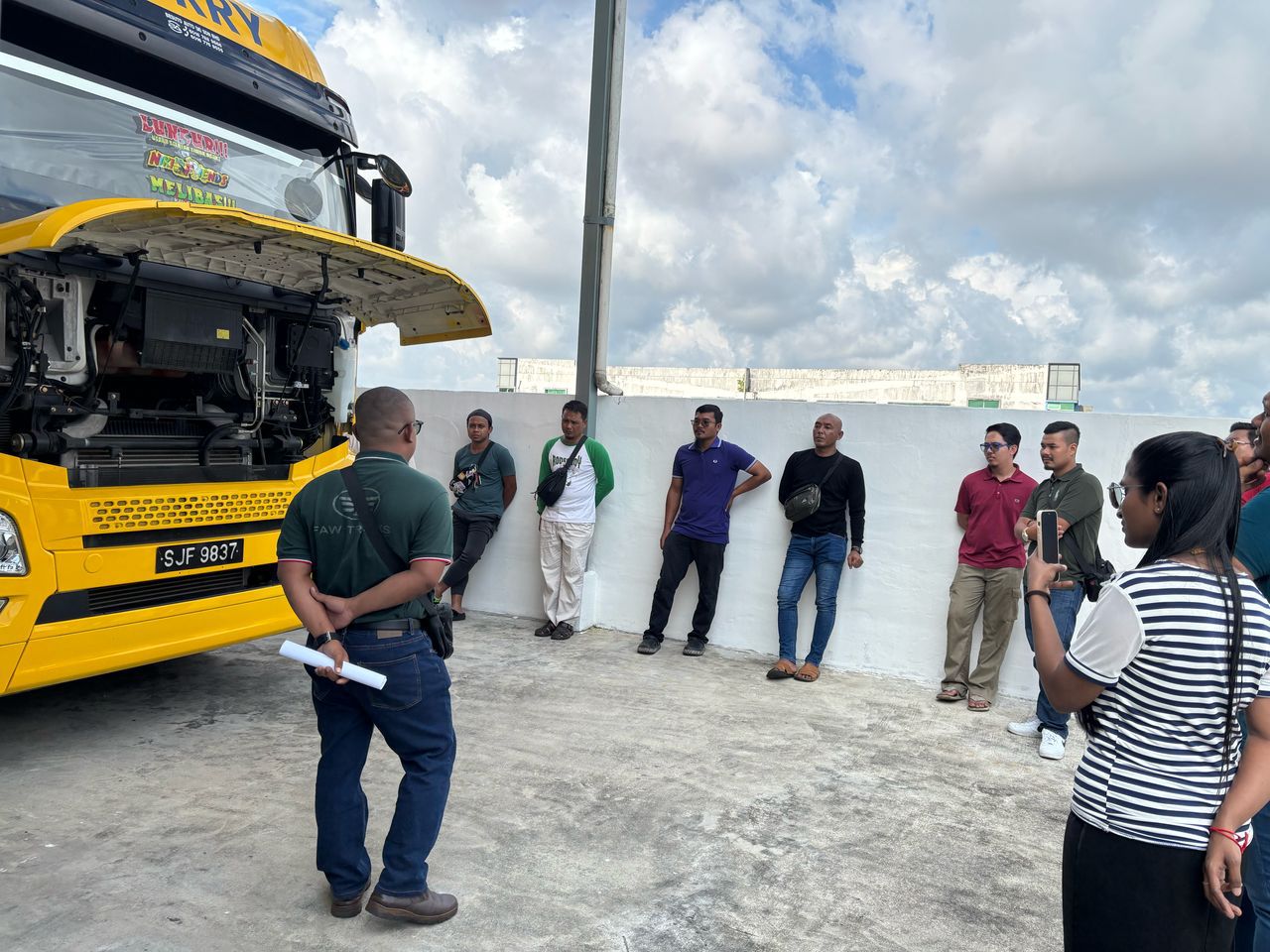 SF LORRY driver training session, transport operations workshop, logistics system demo Malaysia