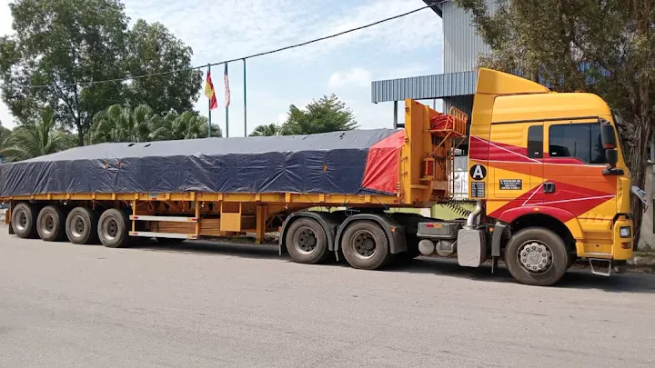 Covered long-trailer transport by SF Lorry