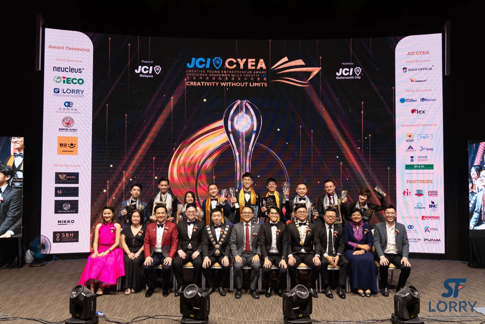 JCI CYEA 2023 finalists and event participants at the official award ceremony.